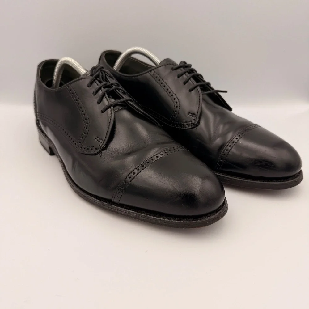 Vintage Made in USA Dexter Black Leather Dress Shoes Men's Size 10.5 M W768-1